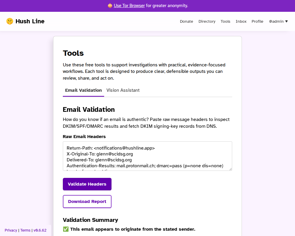Successful Email Validation