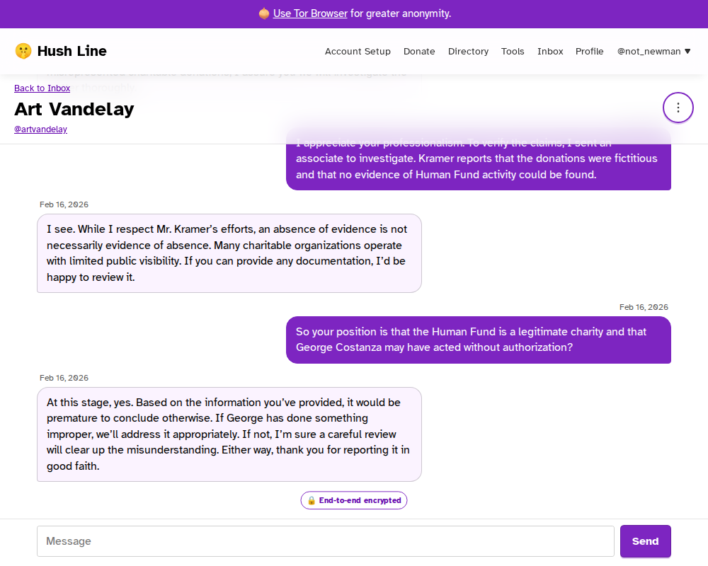 Hush Line Chat
