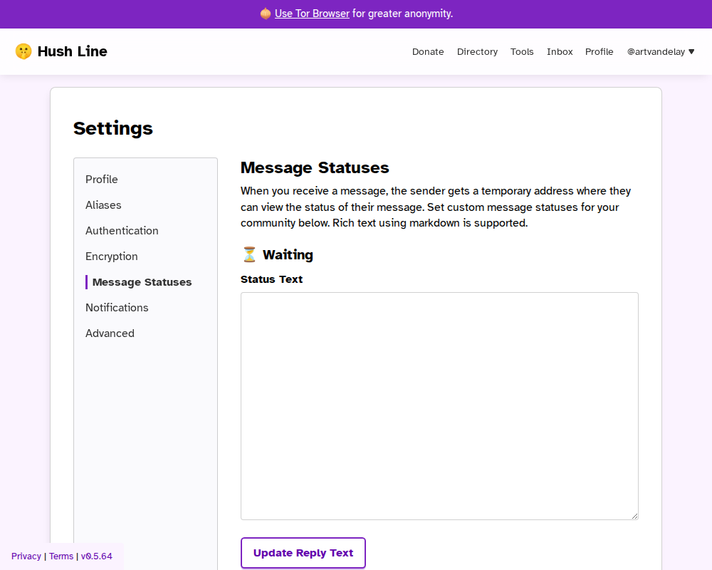 Custom replies example