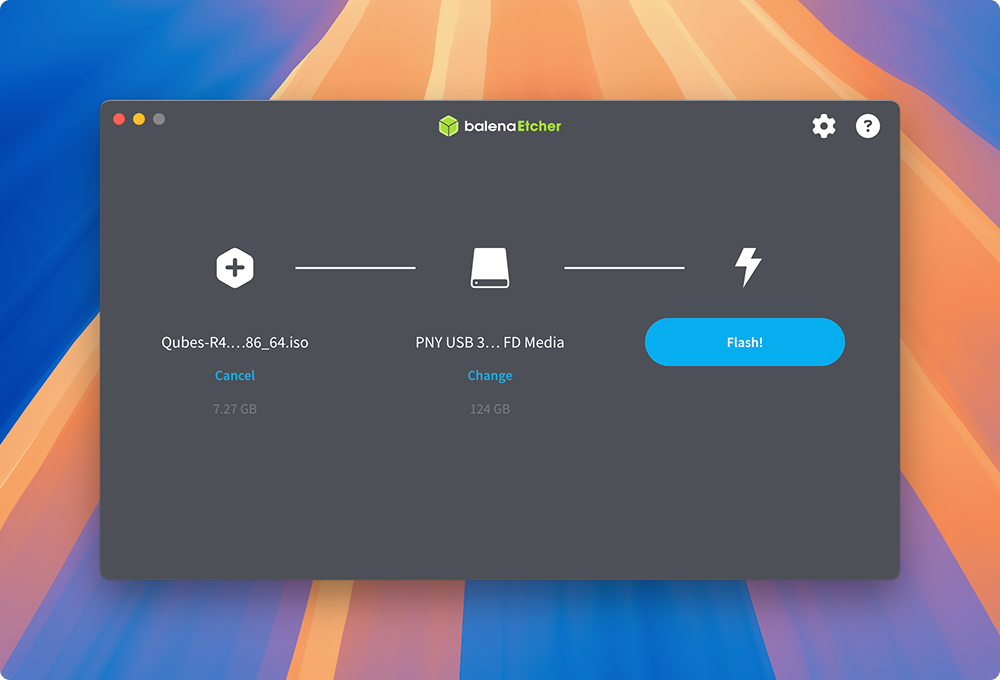 BalenaEtcher installer