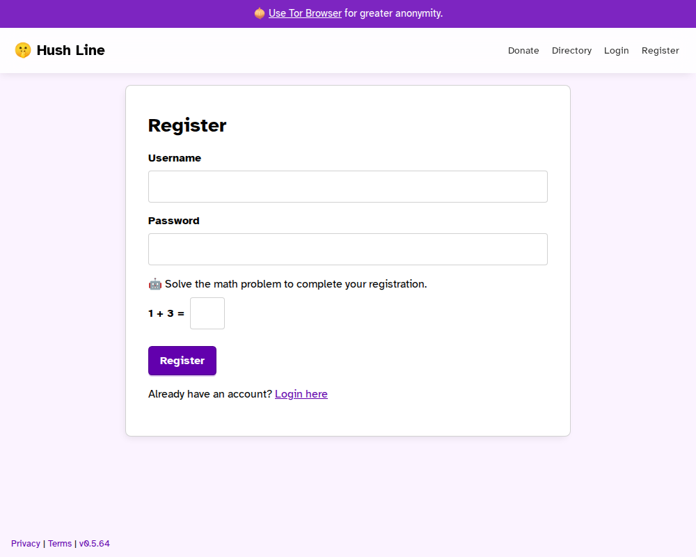 Register and Login