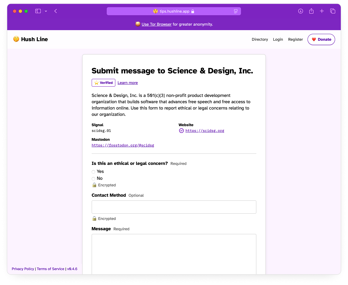 Encryption settings wireframe